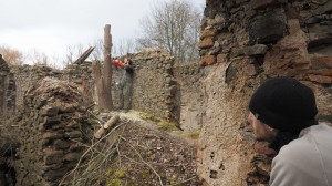 07 Dokončení vyřezání náletových dřevin ve farním areálu ve Svatoboru 